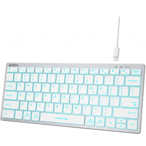 Клавиатура A4Tech Fstyler FX61 белый USB slim LED (FX61 WHITE)